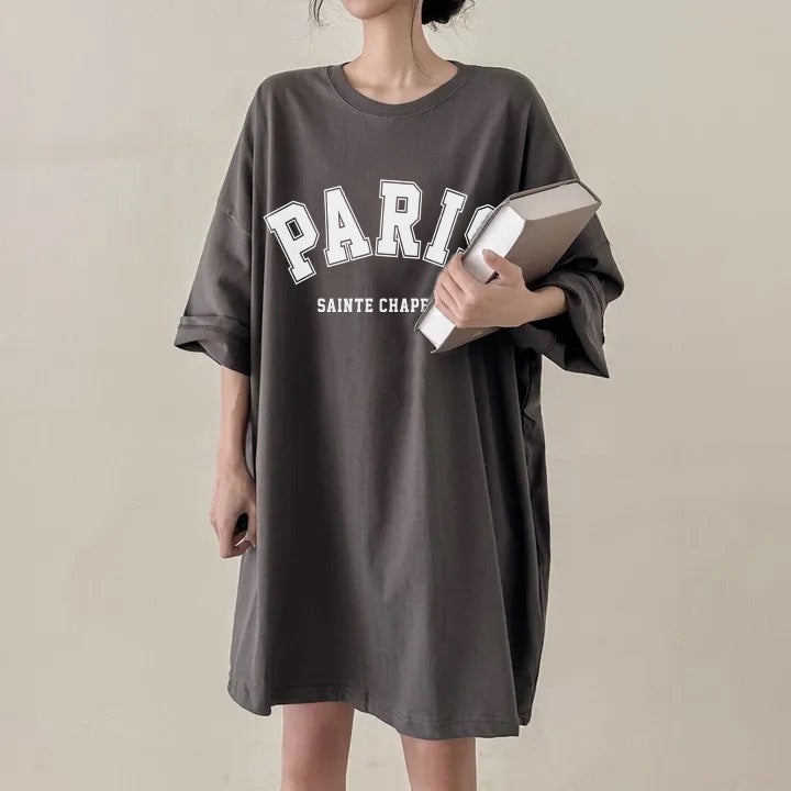 Factory Tide Brand Cotton Women'S Long Short Sleeve T-Shirt Women'S 2024 Loose Half Sleeve Design Sense - Image 4