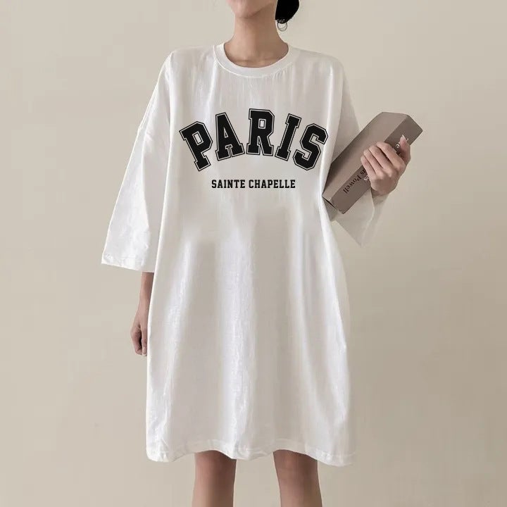 Factory Tide Brand Cotton Women'S Long Short Sleeve T-Shirt Women'S 2024 Loose Half Sleeve Design Sense - Image 2