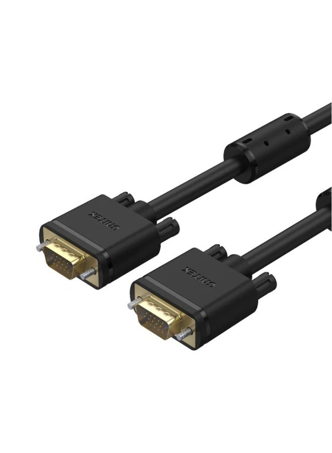 Unitek 20 Meter VGA 15 Pin (3C+6) Monitor Cable – High-Quality Analog Video Cable for PC, Laptop, Projector, and Monitor – Durable Build with Stable Signal Transmission – Black - Image 1