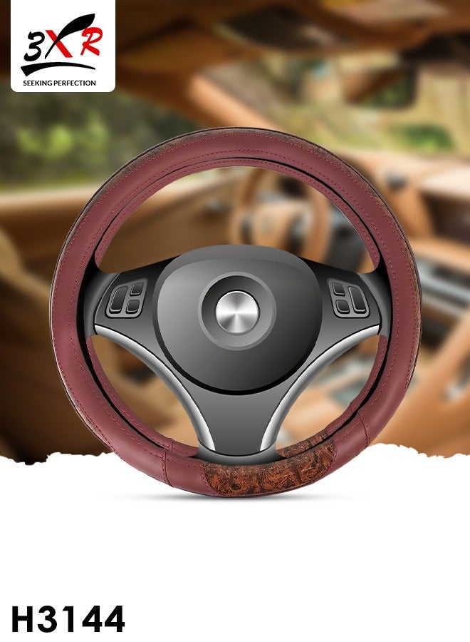 3XR Car Steering Cover Good Grip Dual Tone Steering Wheel Cover Decoration For Universal Cars 3XR-H3144 - Image 1