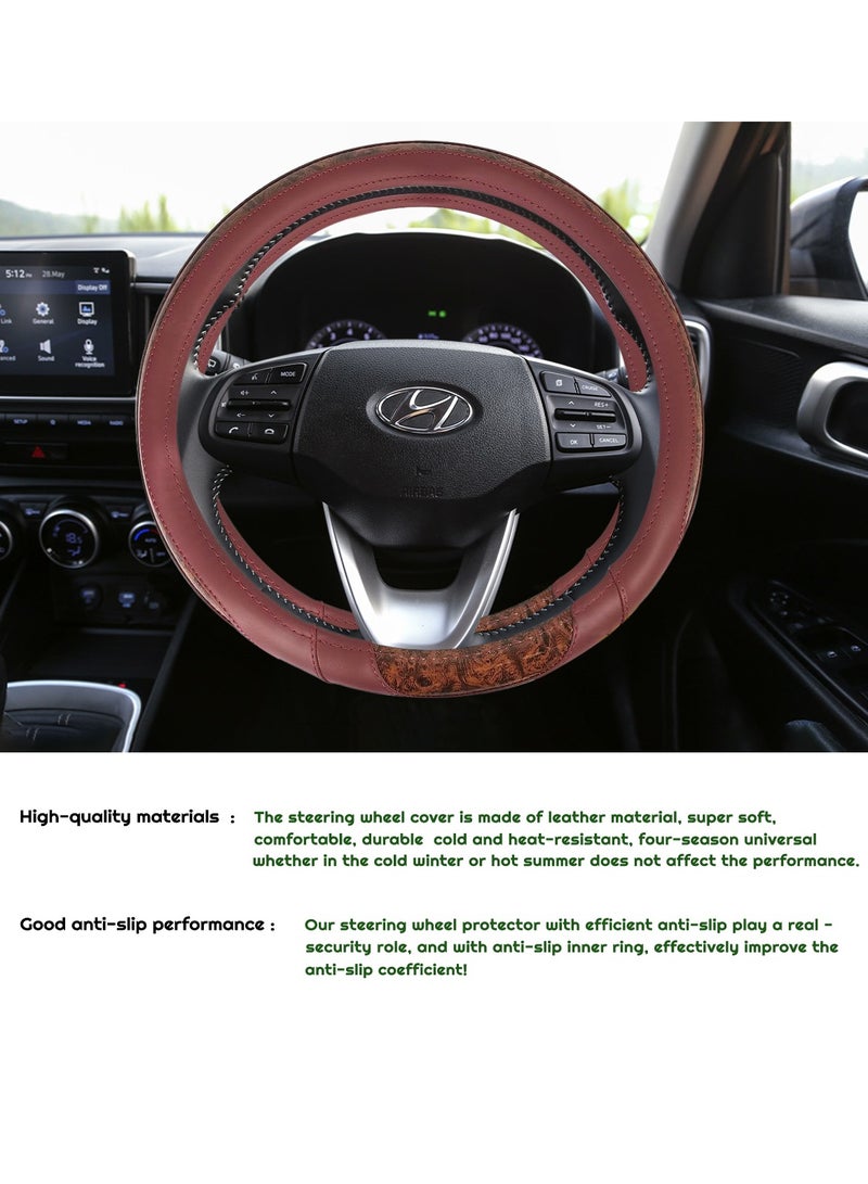 3XR Car Steering Cover Good Grip Dual Tone Steering Wheel Cover Decoration For Universal Cars 3XR-H3144 - Image 4