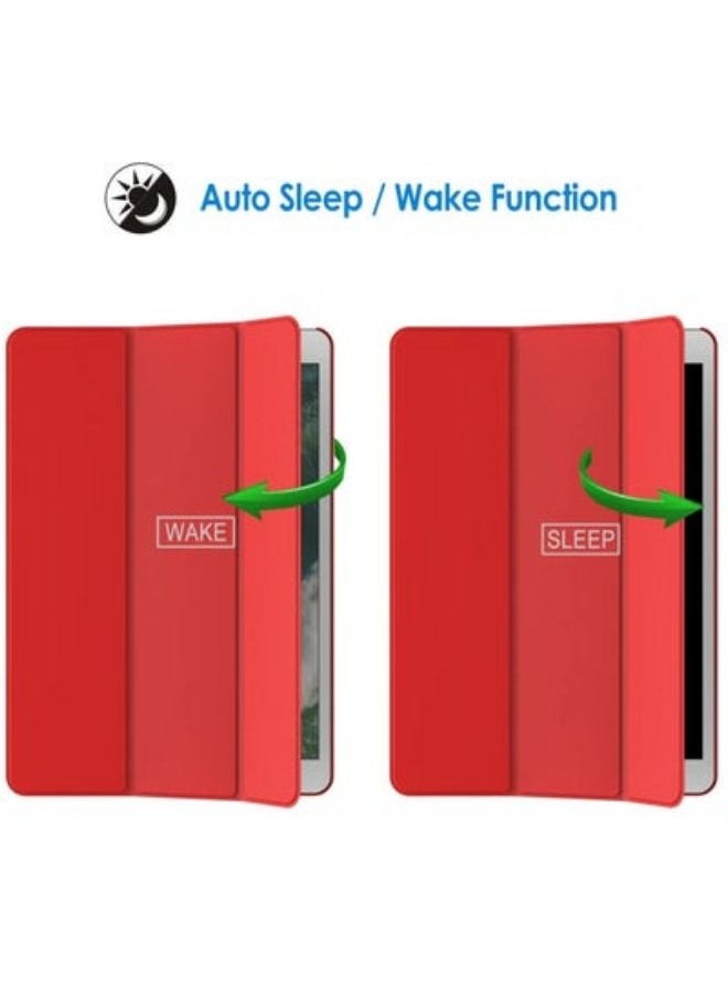 ACLIX Apple Ipad 9.7 Inch Slim folio Stand for iPad Air 2 Case Smart A1566 A1567 PVC Smart Auto-Sleep Protective Cover for iPad Air 2 Cover (Red)  - Image 3