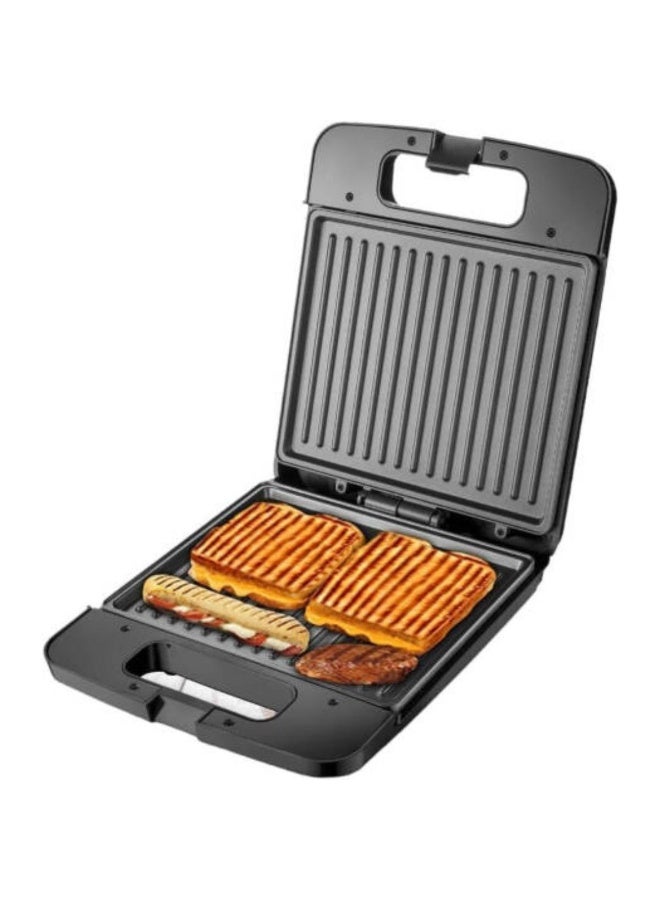 Tradeo 1400W Electric Sandwich Maker & Grill with Non-Stick Floating Plates and Cool Touch Handle, Black - Image 2
