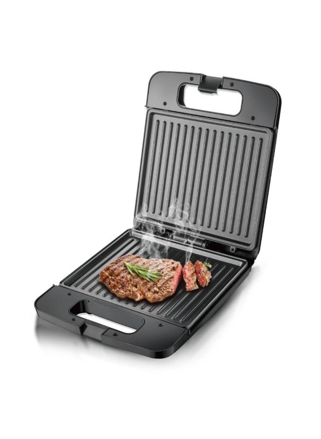Tradeo 1400W Electric Sandwich Maker & Grill with Non-Stick Floating Plates and Cool Touch Handle, Black - Image 1