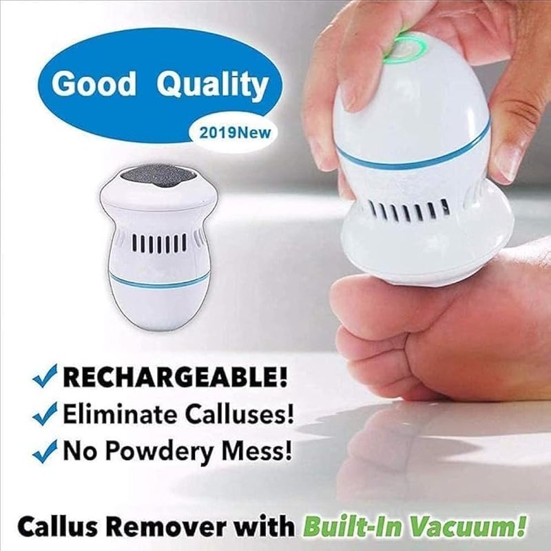 Electric Foot File Callus Remover For Dead Skin Hard Cracked Heels Rechargeable Pedicure Tool Feet Care Smooth Skin Exfoliator Roller Waterproof Grooming Kit - Image 5