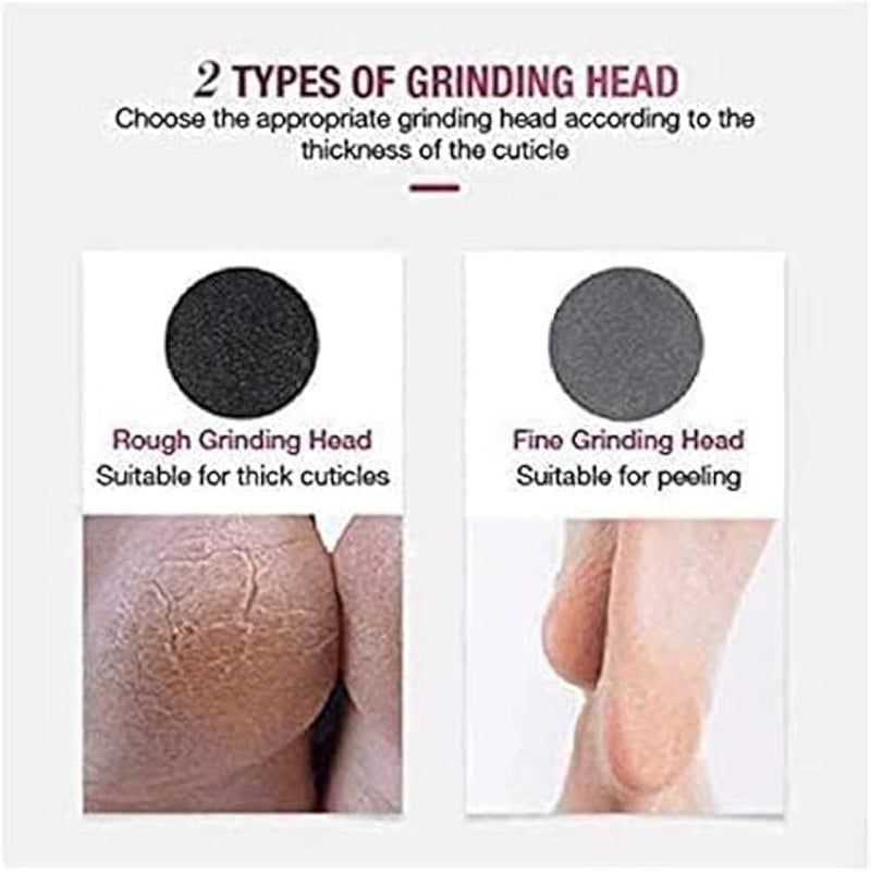 Electric Foot File Callus Remover For Dead Skin Hard Cracked Heels Rechargeable Pedicure Tool Feet Care Smooth Skin Exfoliator Roller Waterproof Grooming Kit - Image 3