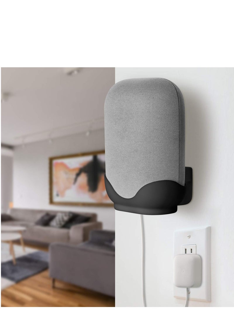 SYOSI 1 Pack White Outlet Nest Audio Wall Mount Holder Stand for Google Nest Audio Speaker,Space Saving & Stable Nest Audio Bracket Shelf in-Built Cable Management System, Easy Fast to Install - Image 5