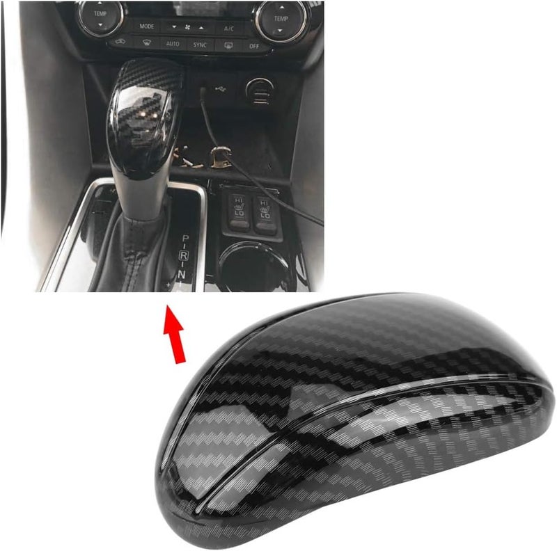 woobles for 2022 for Mitsubishi Eclipse Cross Accessories Gear Shift Cover Trim Car Interior Mouldings for Eclipse Cross 17-18 (Carbon Fiber) default - Image 4