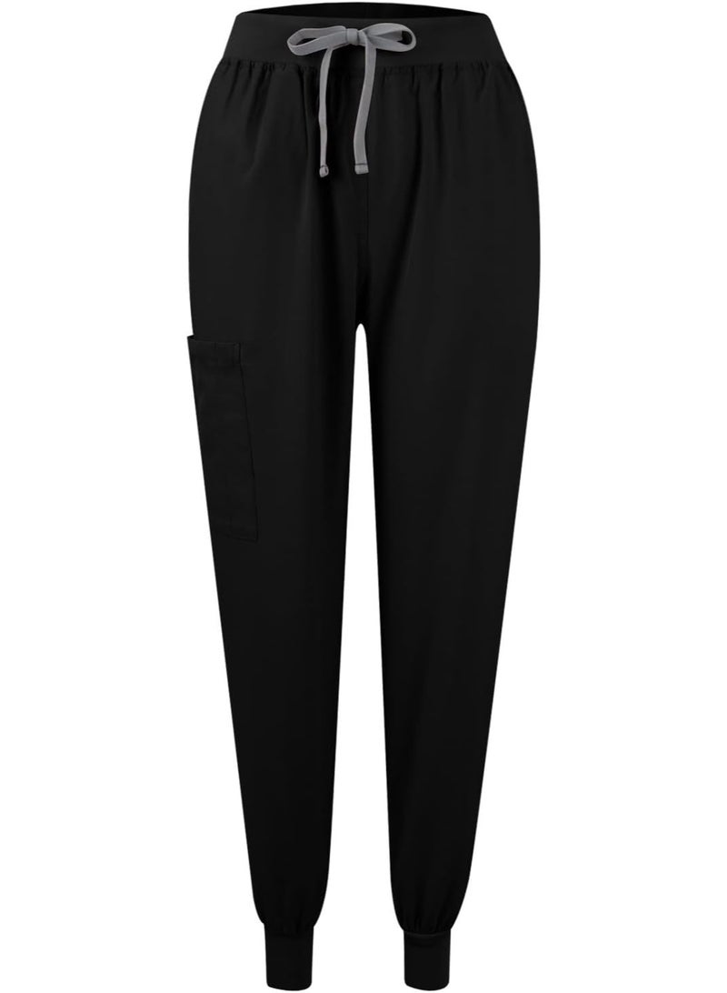 Bukela Scrubs for Women Set Stretch V-Neck Scrub Tops & Cargo Pant Quick Drying Solid Medical Nurse Uniform with Pockets - Image 5