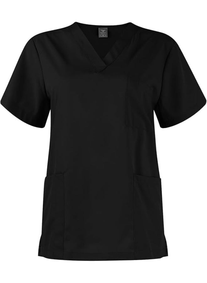 Bukela Scrubs for Set Stretch V-Neck Scrub Tops & Cargo Pant Quick Drying Solid Medical Nurse Uniform with Pockets - Image 4