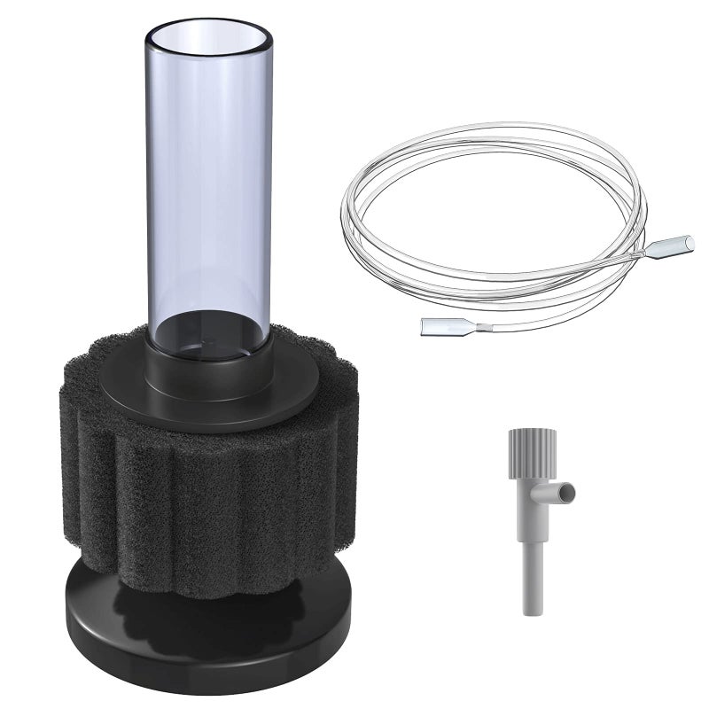 Pawfly Aquarium Sponge Filter, Mini Sponge Filter Kit with Airline Tubing and Control Valve for Small Fish Tank up to 3 Gallon - Image 1