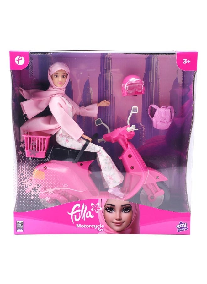 Fulla - Fulla Doll with Pink Motorbike Playset (30 cm) - Image 1