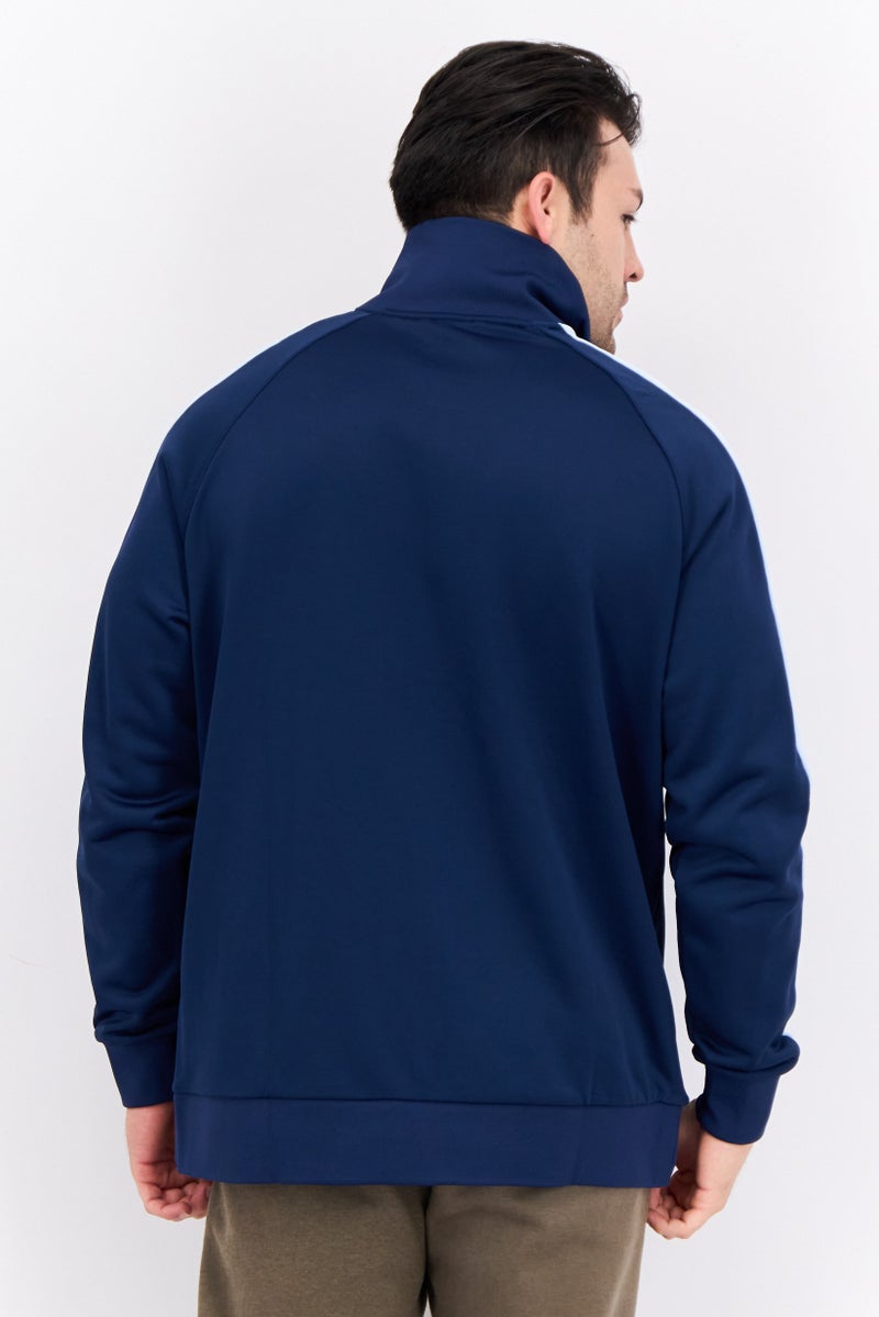 PUMA ملابس رياضية للرجال بتصميم T7 بأكمام طويلة، سويت شيرت تدريب، لون كحلي - Image 2