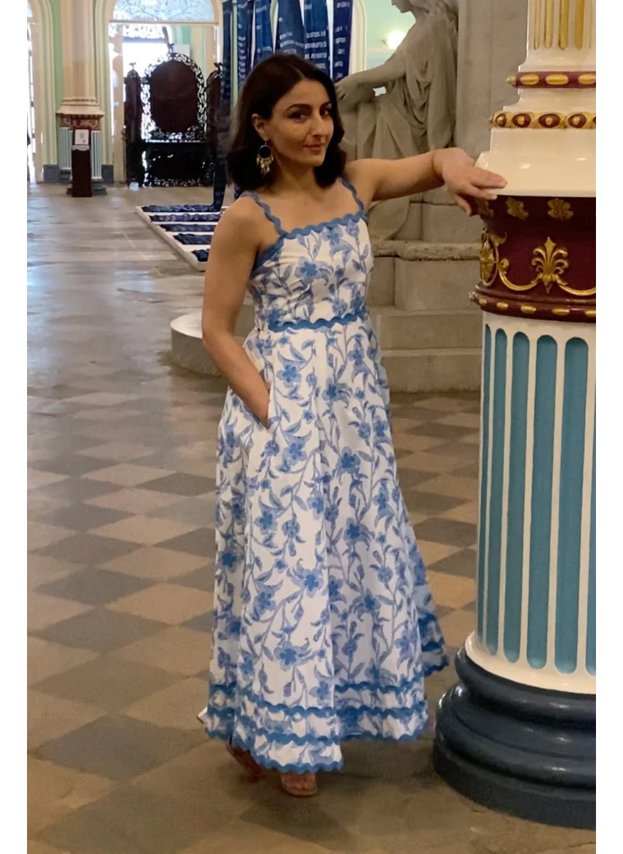 Virgio Virgio Opal Lace Detailed Floral Maxi Dress