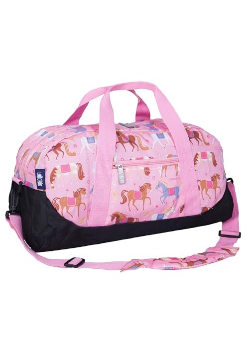 Wildkin Wildkin Kids Overnighter Duffel Bag  CarryOn Size Ideal for School  Sleepovers  Horses 