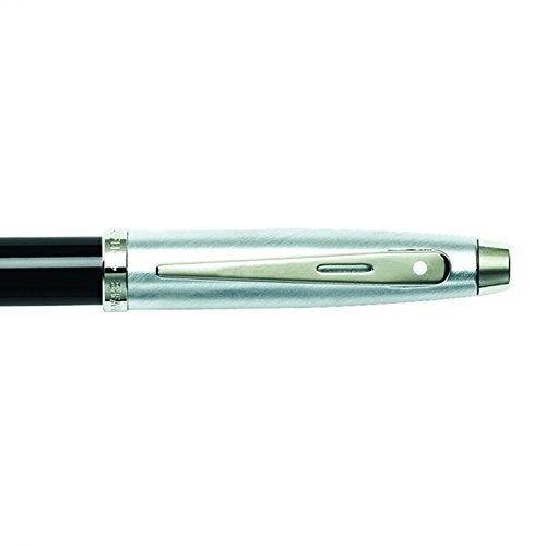 SHEAFFER قلم حبر شيفر هدية 100 أسود وكروم مصقول مع تفاصيل مطلية بالنيكل | قلم حبر بحجم متوسط | مجموعة هدايا الأقلام - Image 4