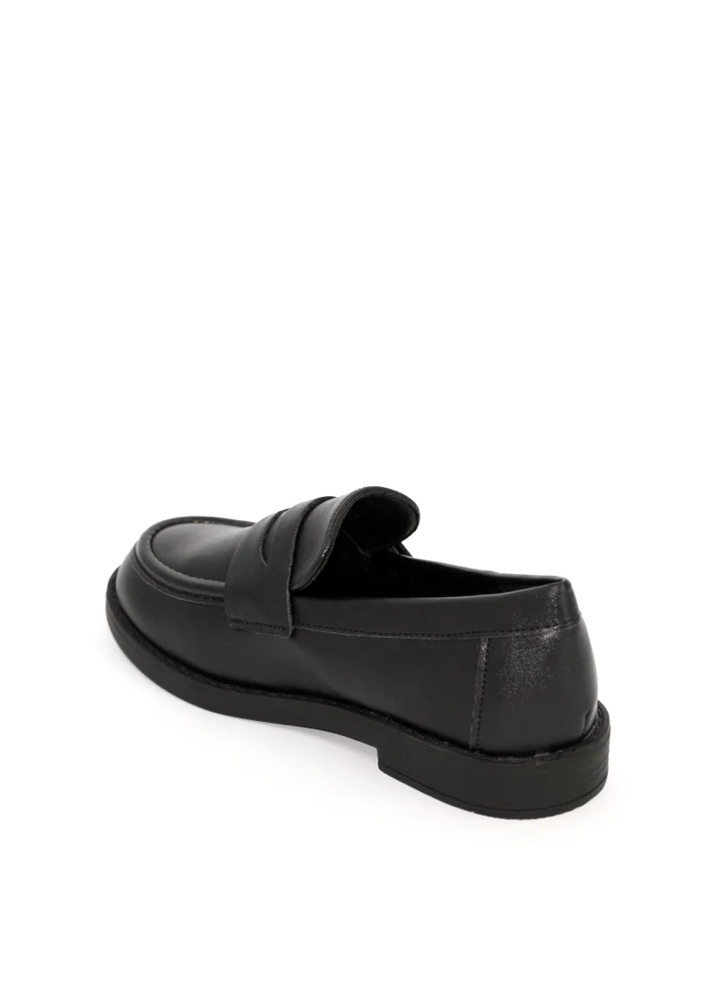 جيومني Boys School Shoes – Durable Black Formal Uniform Footwear for Kids | Anti-Slip Sole, Cushioned Insole, Easy Closure | Ideal for Daily Use & School Activities