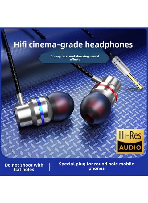 BNR Headphones For Apple Huawei Xiaomi OPPO In-Ear Type-c Android Game Phone Wired-Color:Q5 Aurora Silver_flagship + Packaging ]