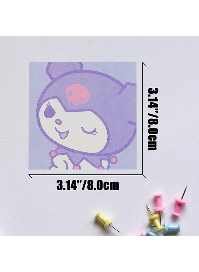 5 Pack Cute Sticky Notes, Kawaii Notes Pads Sticky Notes Self-Sticky Note Personalized Sticky Notes Cute School Supplies Fun Office Supplies for Study and Decoration Party(250 Sheets) - Image 2