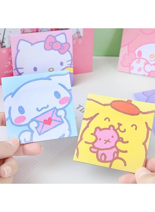 5 Pack Cute Sticky Notes, Kawaii Notes Pads Sticky Notes Self-Sticky Note Personalized Sticky Notes Cute School Supplies Fun Office Supplies for Study and Decoration Party(250 Sheets) - Image 3