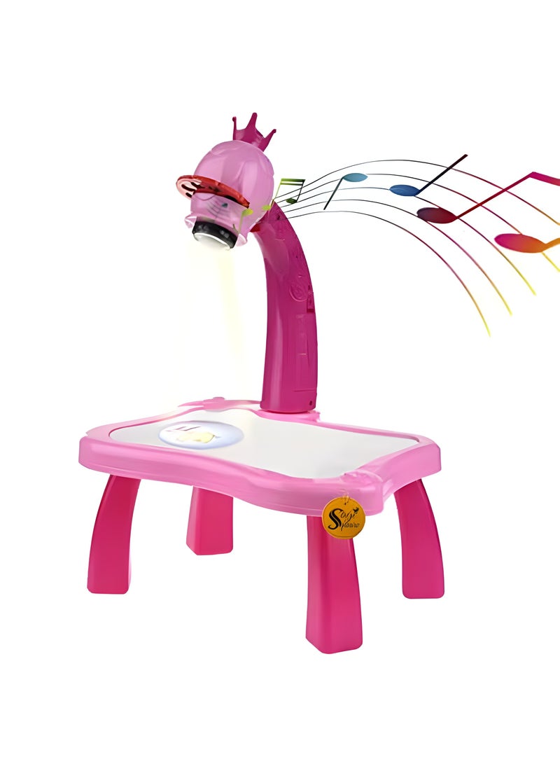 Adjustable Rotating Kids Projector Painting With 12 Colour Markers And 24 Patterns To Trace  - Image 4