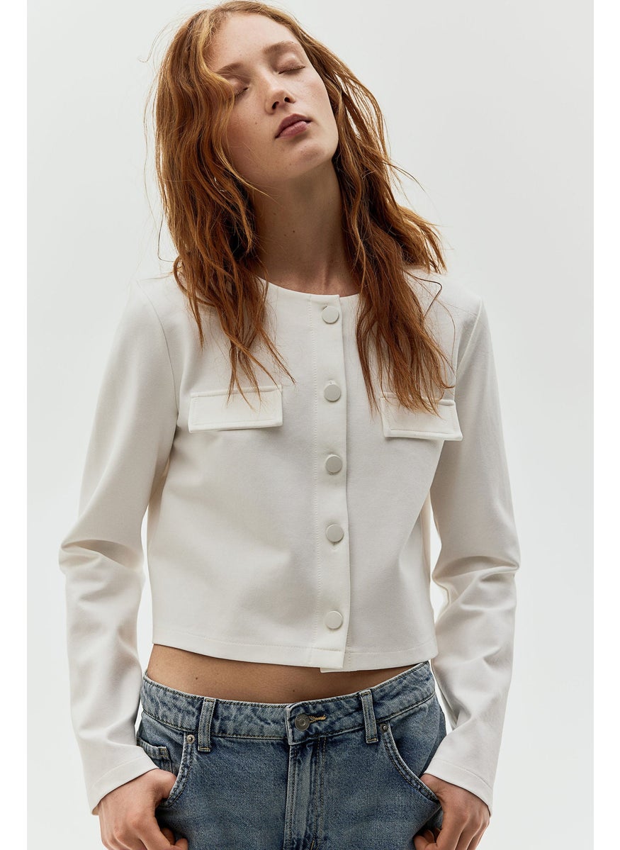 H&M Pocket-Detail Jersey Cardigan  - Image 1