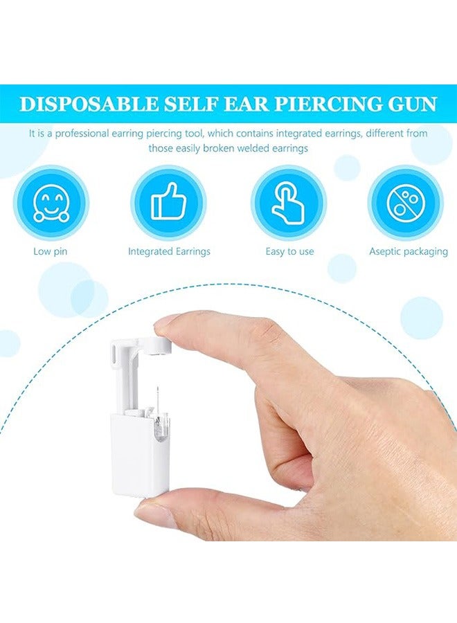 4 قطع أداة ثقب الأذن الذاتية ، طقم ثقب الأذن القابل للتصرف ، أدوات ثقب الماوس الأذن المحمولة للأذن مع ترصيع الأذن الكريستال - Image 3