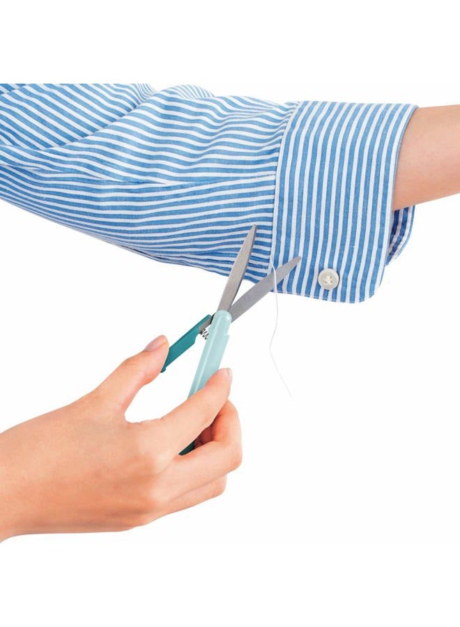 Plus Pen Style Non Stick Compact TSA Twiggy Scissors with Cover Turquoise - Image 3