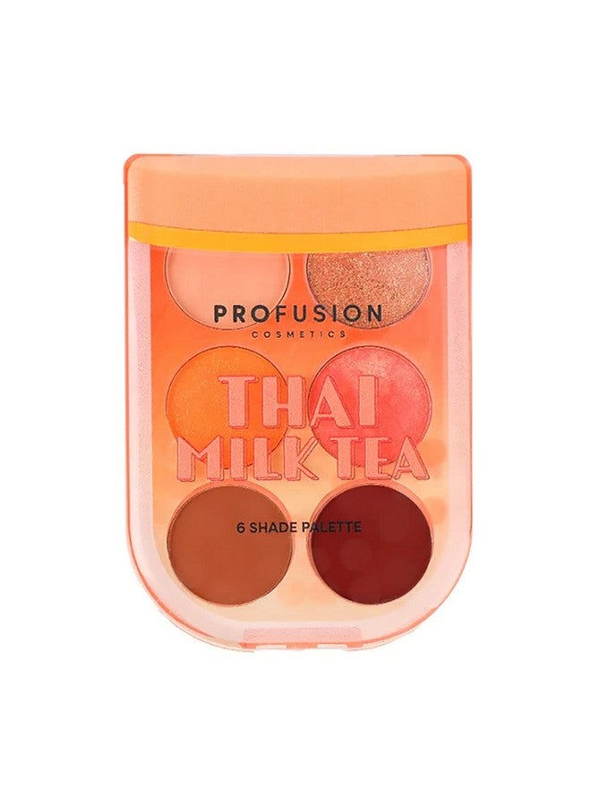 Profusion Cosmetics Milk Tea 6 Shade Palette Boba Tea Collection Features A Lineup Of Brewteaful Matte, Shimmer, And Metallic Shades (Thai) - Image 2