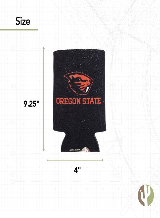 ديزرت كاكتوس حافظة علب مشروبات من جامعة ولاية أوريغون، بتصميم صبار الصحراء، من إنتاج شركة بيفرز، عبوة واحدة من الفوم، حامل علب سعة 12 أونصة، أحادي الجانب (التصميم أ). - Image 3