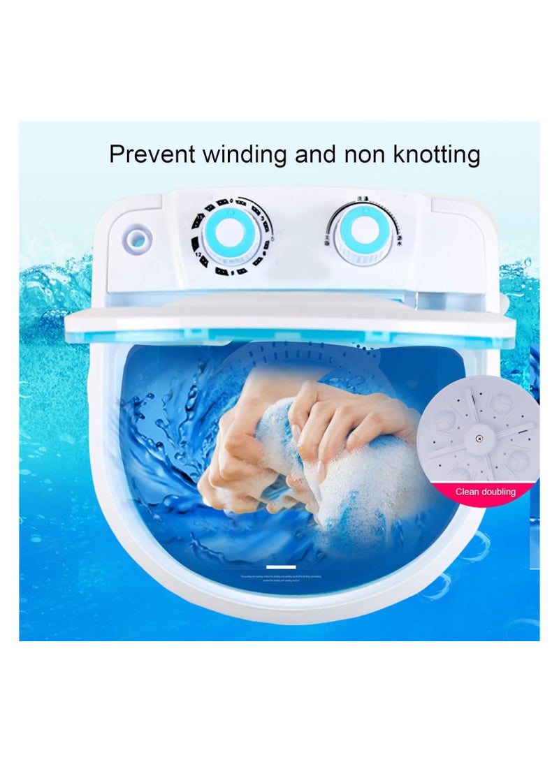 Mini Portable Washing Machine with Spin Dryer | 4.5kg Capacity, 300W 2-in-1 Automatic Wash & Rinse Cycle | Compact Laundry Machine for Camper Vans, Apartments, Dorms, and Travel  - Image 4