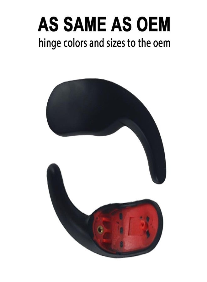 Adhiper 1 Pair Ear Hooks,Replacement Ear Hooks Wingtips for Beats Fit Pro Earbuds,Silicone Repair Parts Fit Pro Ear Wings Replacement (Left & Right Black) - Image 3
