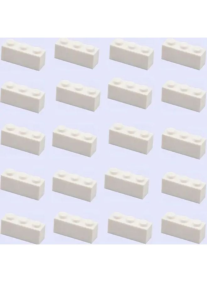 White Building Blocks Set 20pcs DIY Garden City Architecture Scenery Toys - Image 1