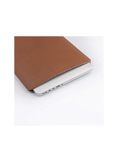Comfyable Laptop Sleeve 14 Inch Bag Compatible With Macbook Pro M1 14 Inch 2021 A2442 & Old Versioned 13-13.3 Inch Macbook Pro/Macbook Air, Faux Leather Cover Bag, Brown  - Image 5
