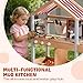 ROBUD Mud Kitchen for Kids Outdoor Wooden Playset with Stove Sink Chalkboard Storage Pretend Play Kitchen with Canopy for Outdoor FunBoys and Girls Ages 3 - Image 4