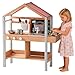 ROBUD Mud Kitchen for Kids Outdoor Wooden Playset with Stove Sink Chalkboard Storage Pretend Play Kitchen with Canopy for Outdoor FunBoys and Girls Ages 3 - Image 2