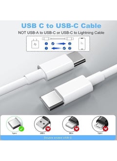 erorex USB-C Fast Charger- 96W high power with UI security- Charger for Hp Spector, MacBook (12,13,15 inch), Mate Book, Nintendo Switch, Chrome Book- 6ft cable (White)  - Image 2