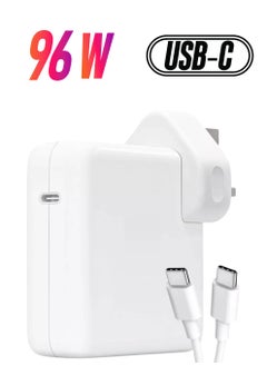 erorex USB-C Fast Charger- 96W high power with UI security- Charger for Hp Spector, MacBook (12,13,15 inch), Mate Book, Nintendo Switch, Chrome Book- 6ft cable (White)  - Image 1