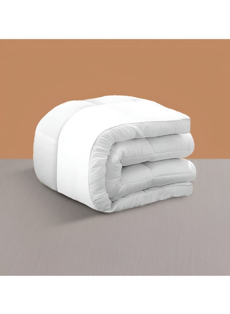 مون لباد مرتبة فندقي ارتفاع 14سم مقاس 200x200سم من حشوة المايكروفايبر المريح-ابيض-اختر المقاس - Image 4