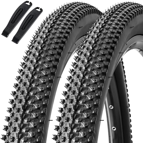 Hapleby 2PCS Premium Folding Bike Tires 26x1.95 Inch (50-559mm), Replacement Mountain Bike Tires 60 TPI Puncture-Resistant, Came with 2PCS Tire levers - Image 1
