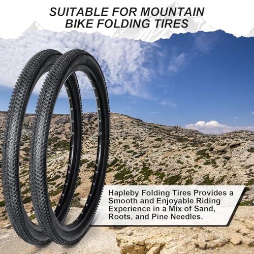 Hapleby 2PCS Premium Folding Bike Tires 26x1.95 Inch (50-559mm), Replacement Mountain Bike Tires 60 TPI Puncture-Resistant, Came with 2PCS Tire levers - Image 5