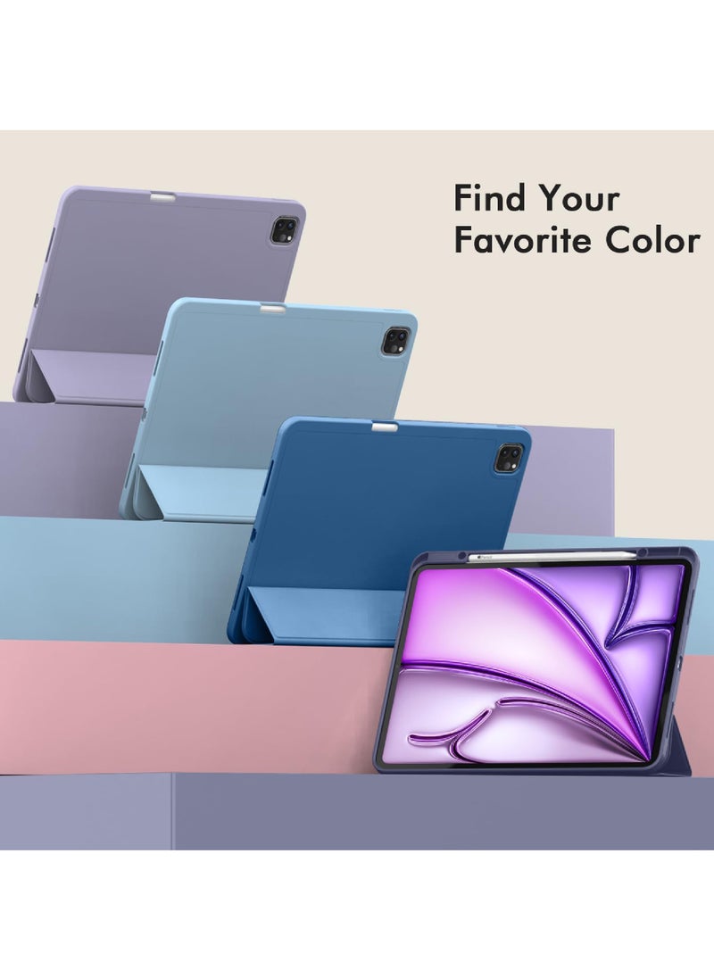 روك بو - جراب لجهاز iPad Air 13 بوصة M3 2025/Air 13 بوصة M2 2024 مع حامل قلم رصاص جراب iPad ذكي [يدعم Pencil Pro و Pencil (USB-C)] يدعم Touch ID وغطاء الاستيقاظ/السكون التلقائي لجهاز Air 13 بوصة M3/M2 2025/2024 - Image 1