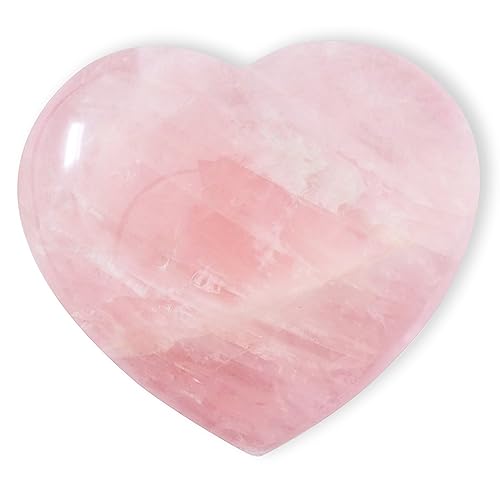 SOLAVA Natural Rose Quartz Heart Shaped Crystal Stone Original Certified - Raw Healing Crystals For Love, Health, Reiki Healing, Manifestation, Meditation, And Gift - 1 Piece - Image 1