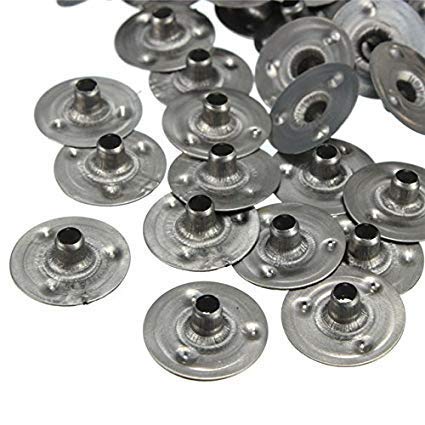 VO design Decor Art Candle Wick Sustainers | Tabs for Candle Making | Base DIY Steel Holder 4 mm Diameter - 100 Pcs - Image 2