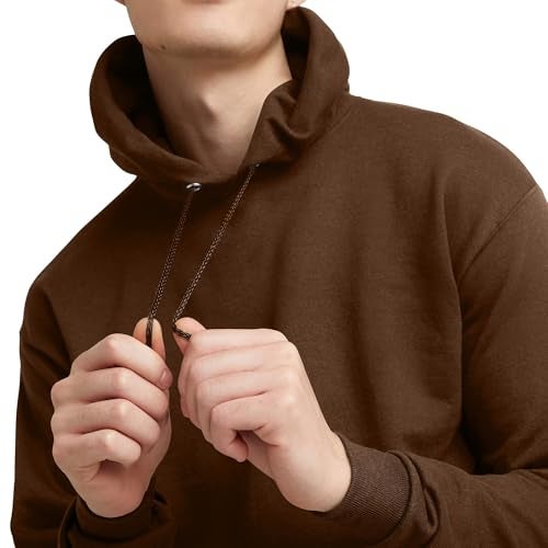 Hanes Men's EcoSmart Hoodie, Midweight Fleece Sweatshirt, Pullover Hooded Sweatshirt for Men Army Brown - Image 5