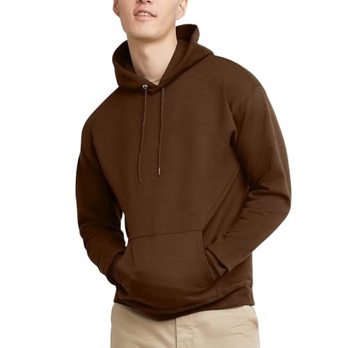 Hanes Men's EcoSmart Hoodie, Midweight Fleece Sweatshirt, Pullover Hooded Sweatshirt for Men Army Brown - Image 1