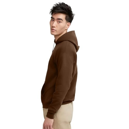 Hanes Men's EcoSmart Hoodie, Midweight Fleece Sweatshirt, Pullover Hooded Sweatshirt for Men Army Brown - Image 3