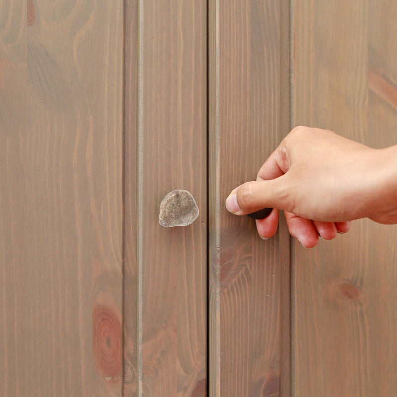 Single Hole Cabinet Stone Pull Handle Metal Base Furniture Hardware Accessory - Image 5