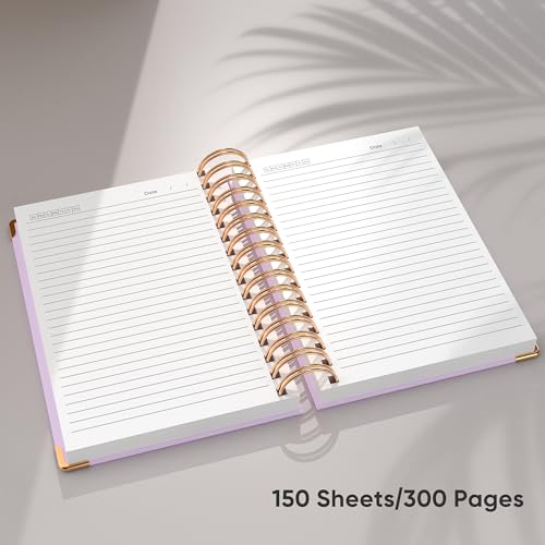 MSTONAL Lined Spiral Journal Notebook for Women Men, Medium A5 300 Pages, College Ruled Hardcover Notebooks for Work and Note Taking, Journals for Writing - Purple - Image 5