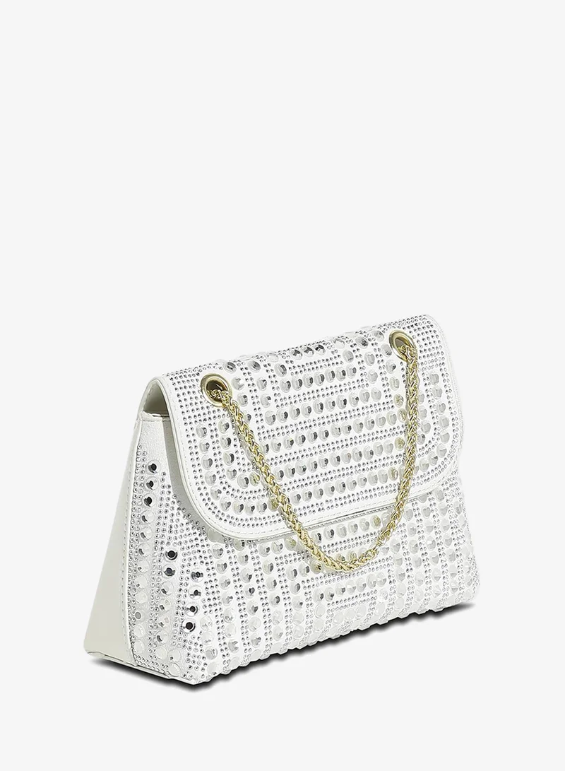 Haute Sauce All Over Studs Handbag - White